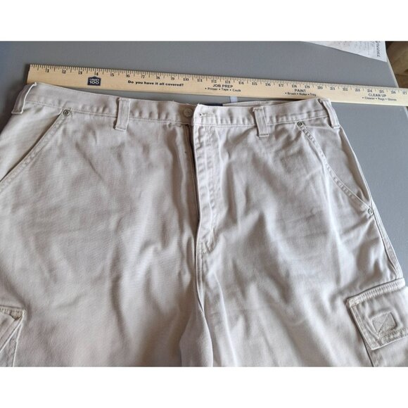 Faded Glory Mens Cargo Shorts Size 40 Beige Cotton Multiple Pockets Gorpcore - Picture 6 of 9